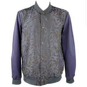 Scotch & Soda‎ Jacket Men's M Bomber Jaquard Amsterdam Couture Varsity Nvy/Black
